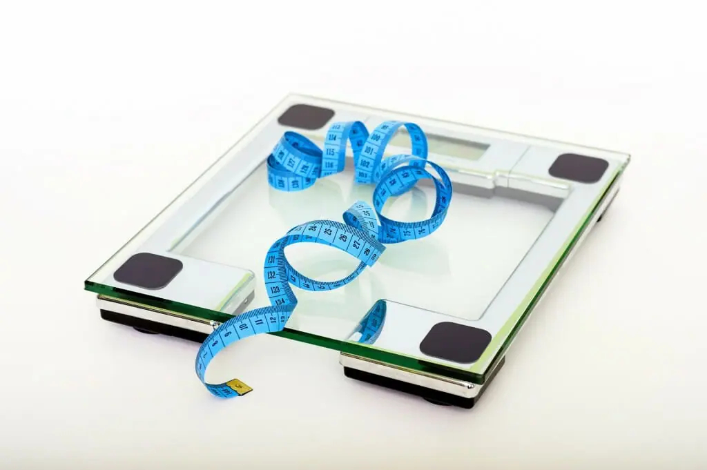 Weight scale and measuring tape