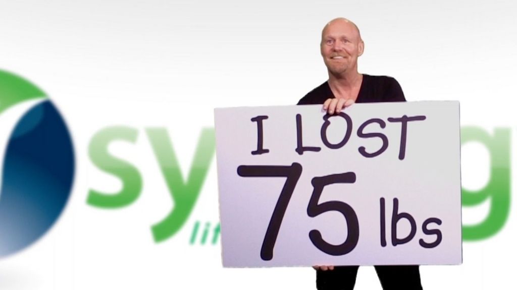 Man Holding Sign That Says "I Lost 75 Pounds" - Weight Loss Doctor - Bakersfield CA